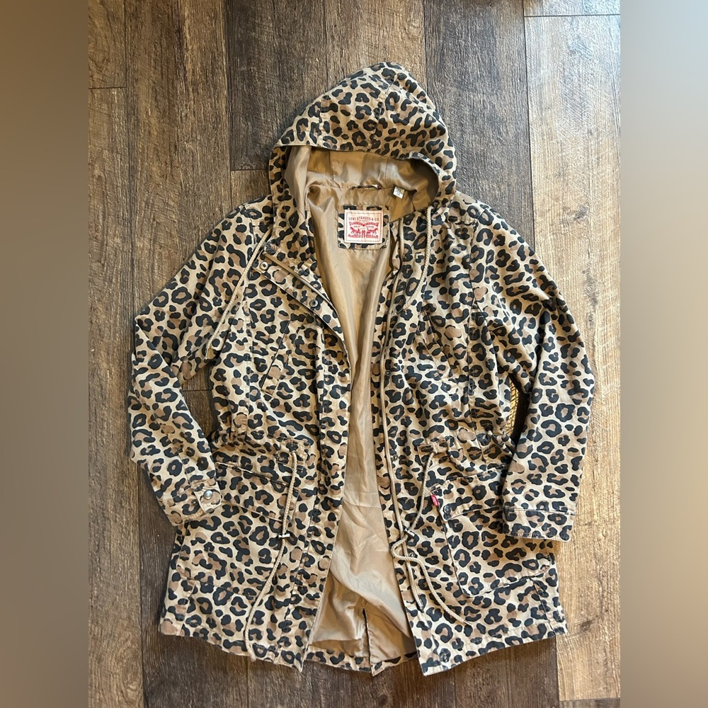 Levi’s military cheetah jacket